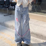 Boogzel Apparel Y2K Wide Leg Jeans, view 3