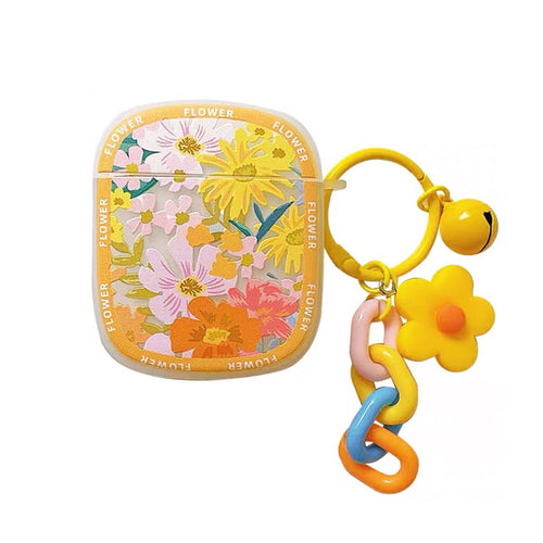 Boogzel Apparel Yellow Blooming Flowers AirPods Case