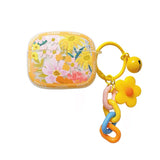 Boogzel Apparel Yellow Blooming Flowers AirPods Case, view 2