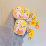 Boogzel Apparel Yellow Blooming Flowers AirPods Case, view 6