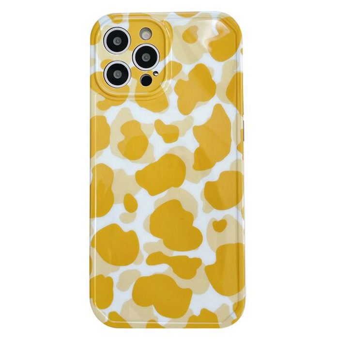 Boogzel Apparel Yellow Cow Pattern iPhone Case