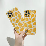 Boogzel Apparel Yellow Cow Pattern iPhone Case, view 2