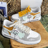 Boogzel Apparel Yellow & Grey Flower Sneakers, view 4
