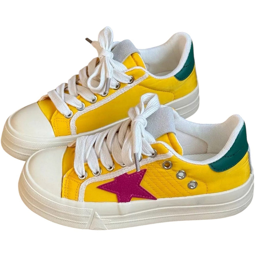 Boogzel Apparel Yellow & Red Star Sneakers