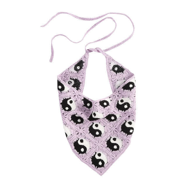 Boogzel Apparel Yin Yang Crochet Hair Scarf