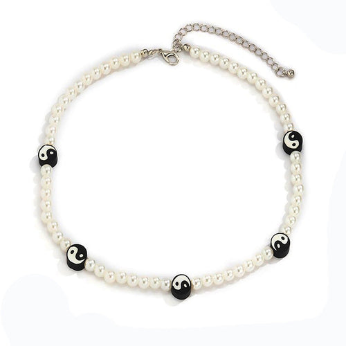 Boogzel Apparel Ying Yang Pearl Choker