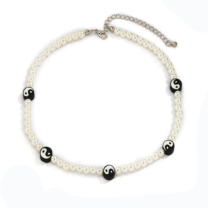 Boogzel Apparel Ying Yang Pearl Choker