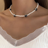 Boogzel Apparel Ying Yang Pearl Choker, view 2