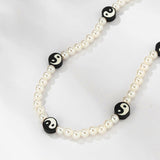 Boogzel Apparel Ying Yang Pearl Choker, view 3