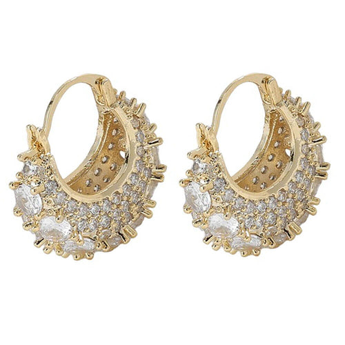 Boogzel Apparel Young & Single Rhinestone Hoops