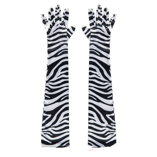 Boogzel Apparel Zebra Pattern Gloves