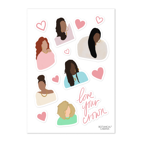 Botanical Cabana Love Your Crown - The Crew Sticker Sheet - Set 2