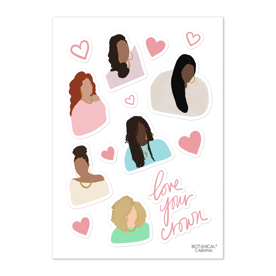 Botanical Cabana Love Your Crown - The Crew Sticker Sheet - Set 2