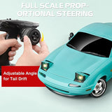 Buddy RC Teal 1/18 RC Drift Car, LD1804 Mini Mazda MX-5 Remote Control High Speed Drifting Car RTF, 2.4GHz RWD Miata RC Vehicles with Gyro LED Lights, view 4