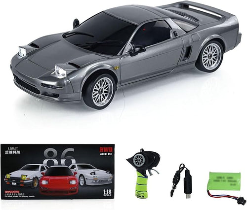 Buddy RC 1/18 RWD RC Racing Drift Car Electric Vehicles Model Gyroscope LDRC LD1803 Light System Motor Servo ESC(Grey)