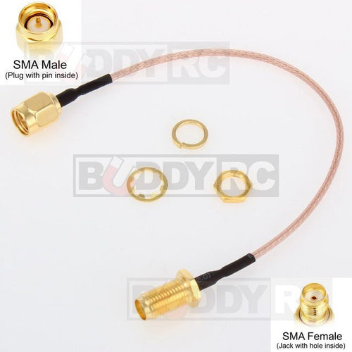 Buddy RC 15CM SMA Male to SMA Female Extension Cable