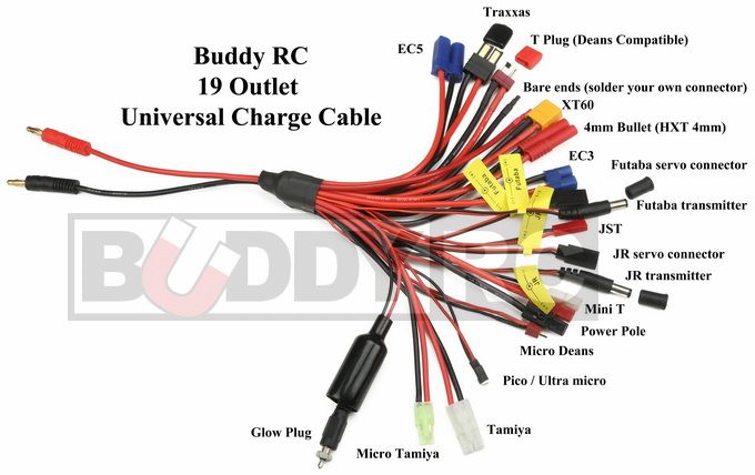 Buddy RC 19 Outlet Universal Charge Cable