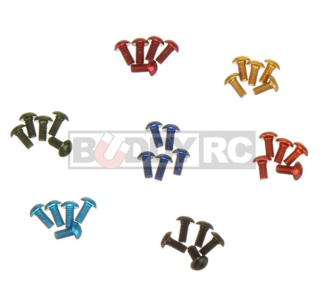 Buddy RC 7075 Aluminum M3x6 Screws Blue