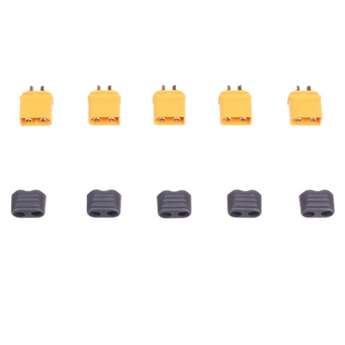 Buddy RC XT60 Male Connectors with Insulating Caps by Amass for Charger ESC 5 pieces