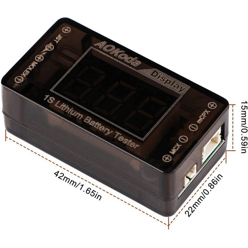 Buddy RC AOK-041 1S LiPo Battery Voltage Checker Tester