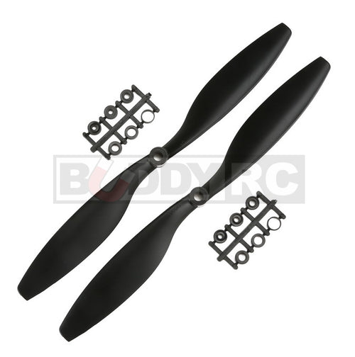Buddy RC Black GemFan 10X4.5 inch Slow Flyer Reverse CW Propellers