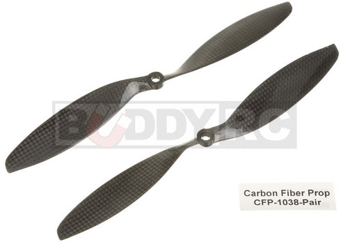 Buddy RC Carbon Fiber Slow Flyer 10X4.7 inch Props Normal and Reverse