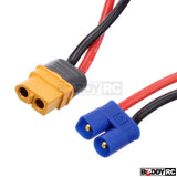 Buddy RC Charge Cable XT60 Female to EC3 Male Adapter Cable, view 2
