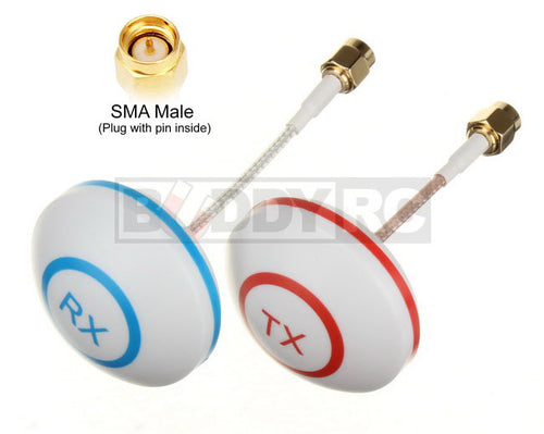 Buddy RC Circular Polarized 5.8G Hz Rx & Tx Mushroom Antenna Set SMA A Pair