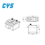 Buddy RC CYS S0250 Low Profile Waterproof 62g Metal Gear Digital Servo, view 6