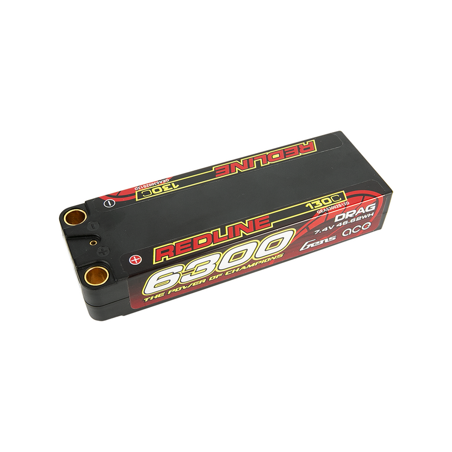 Buddy RC Gens Ace Redline Drag Racing Series 6300mAh 7.4V 130C 2S2P HardCase Lipo Battery