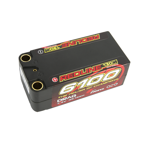 Buddy RC Gens ace Redline Drag racing Series 6100mAh 7.4V 130C 2S2P HardCase Shorty Lipo Battery