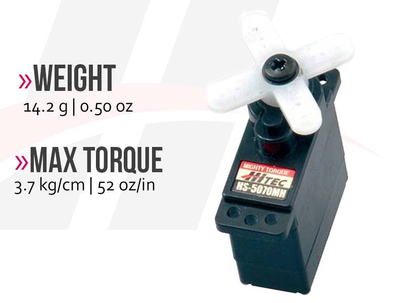 Buddy RC Hitec HS-5070MH Ultra Torque, Metal Gear Feather Servo