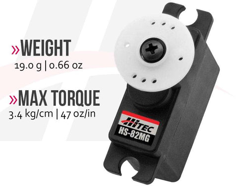 Buddy RC Hitec HS-82MG Standard Metal Gear Micro Servo