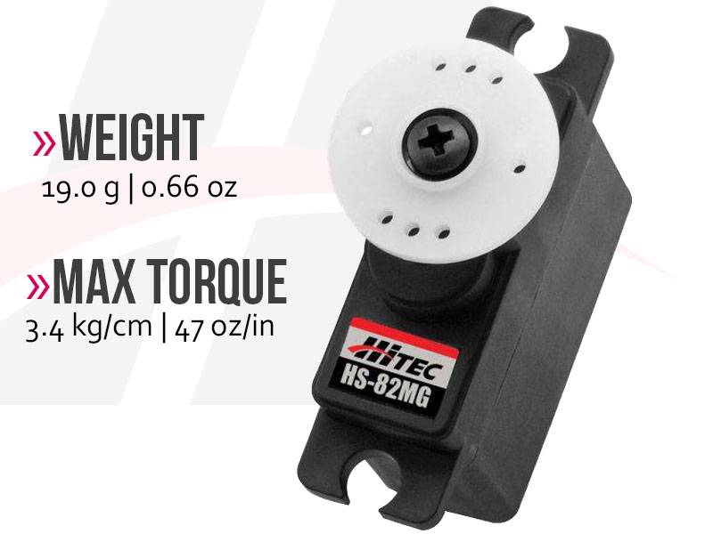 Buddy RC Hitec HS-82MG Standard Metal Gear Micro Servo