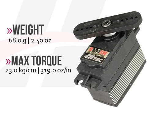 Buddy RC Hitec Premium Digital Servos w/Coreless Motors & Metal Gears HS-D954SW 32 Bit Wide voltage High Torque Steel Gear Servo