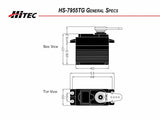 Buddy RC Hitec HS-7955TG High Torque, Titanium Gear, Coreless Ultra Premium Servo  Coreless Motor Titanium Gear Servo, view 2