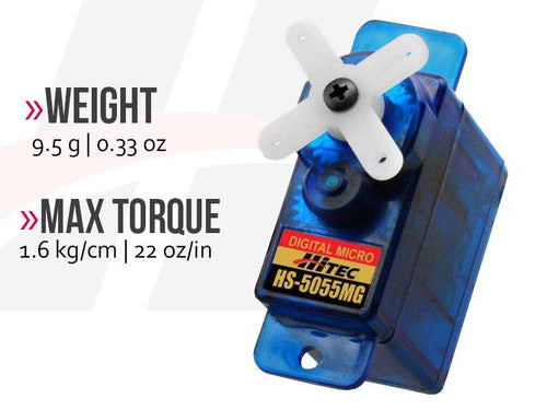 Buddy RC Hitec HS-5055MG Economy Metal Gear Feather Servo