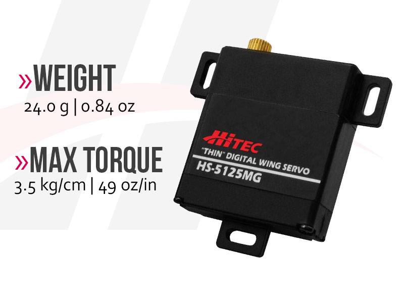 Buddy RC Hitec HS-5125MG Slim Metal Gear Wing Servo