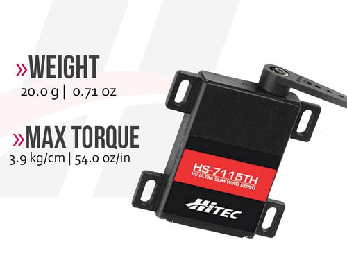 Buddy RC Hitec HS-7115TH High Voltage, Titanium Gear, Slim Wing Ultra Premium Servo Special Order