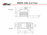 Buddy RC Hitec D950TW 32-Bit, Ultra Torque, Titanium Gear Servo, view 2
