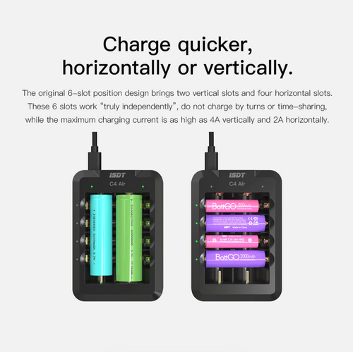 Buddy RC ISDT C4 Air 18650 Battery Smart Charger AA AAA Battery Charger