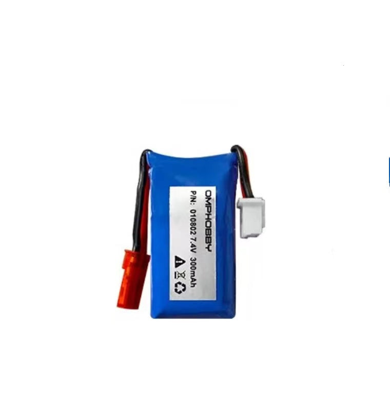 Buddy RC OMPHOBBY 7.4V 2S 300mAh LiPo Battery for S720/T720 Airplane