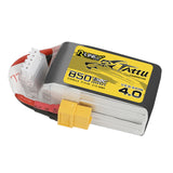 Buddy RC Tattu R-Line Version 4.0 850mAh 14.8V 130C 4S1P Lipo Battery Pack With XT60 Plug, view 2