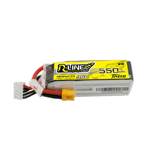 Buddy RC Tattu R-Line 550mAh 14.8V 95C 4S1P Lipo Battery Pack With XT30 Plug