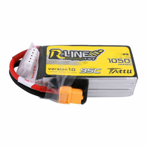 Buddy RC Tattu R-Line 1050mAh 95C 4S1P Lipo Battery Pack With XT60 Plug