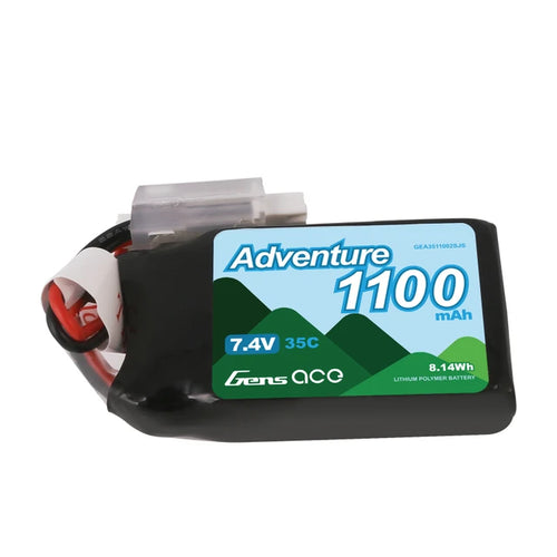 Buddy RC Gens ace 1100mAh 2S 7.4V 35C Adventure Series Lipo Battery Pack with JST-PHR Plug