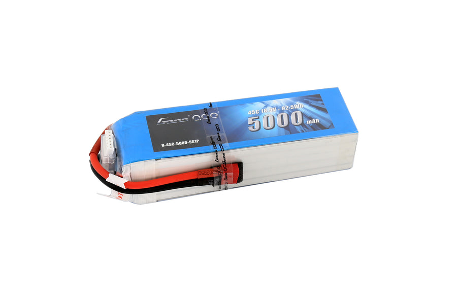 Buddy RC Gens Ace 18.5V 45C 5S 5000mAh Lipo Battery Pack With Deans Plug