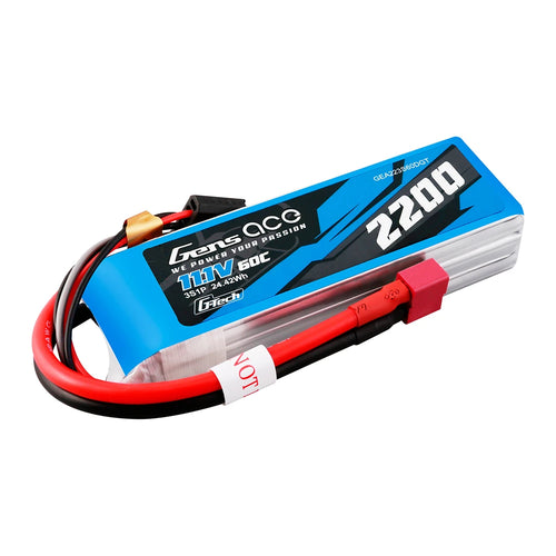 Buddy RC Gens ace 2200mAh 3S 60C 11.1V G-Tech Lipo Battery Pack with Deans Plug