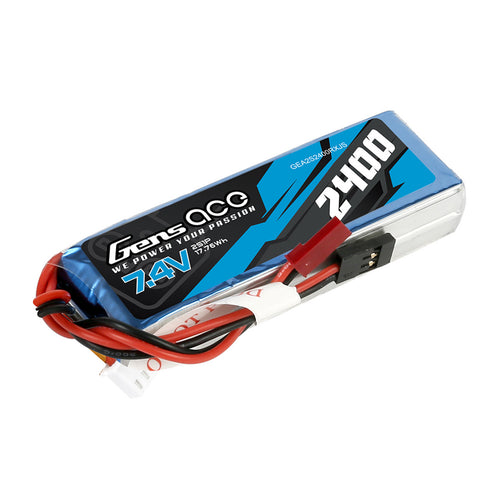 Buddy RC Gens Ace 2400mAh 7.4V RX 2S1P Lipo Battery Pack with JST-SYP plug