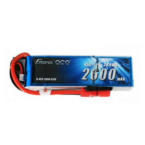 Buddy RC Gens ace 2600mAh 3S 11.1V 45C Lipo Battery Pack with Deans plug
